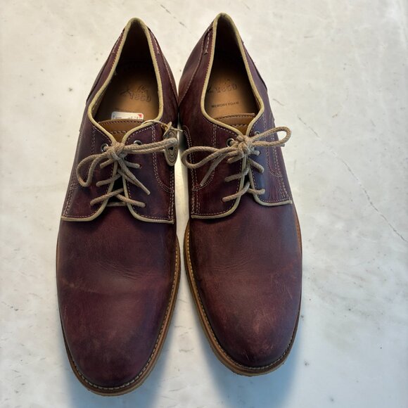 J&M 1850 Sheepskin Burgundy Leather Crepe Outsole Men\'s Oxford Shoes Size 13M main image 8